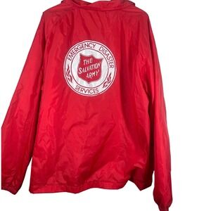 Vintage Cardinal Mens Red Salvation Army Emergency Disaster Services  Jacket 3XL